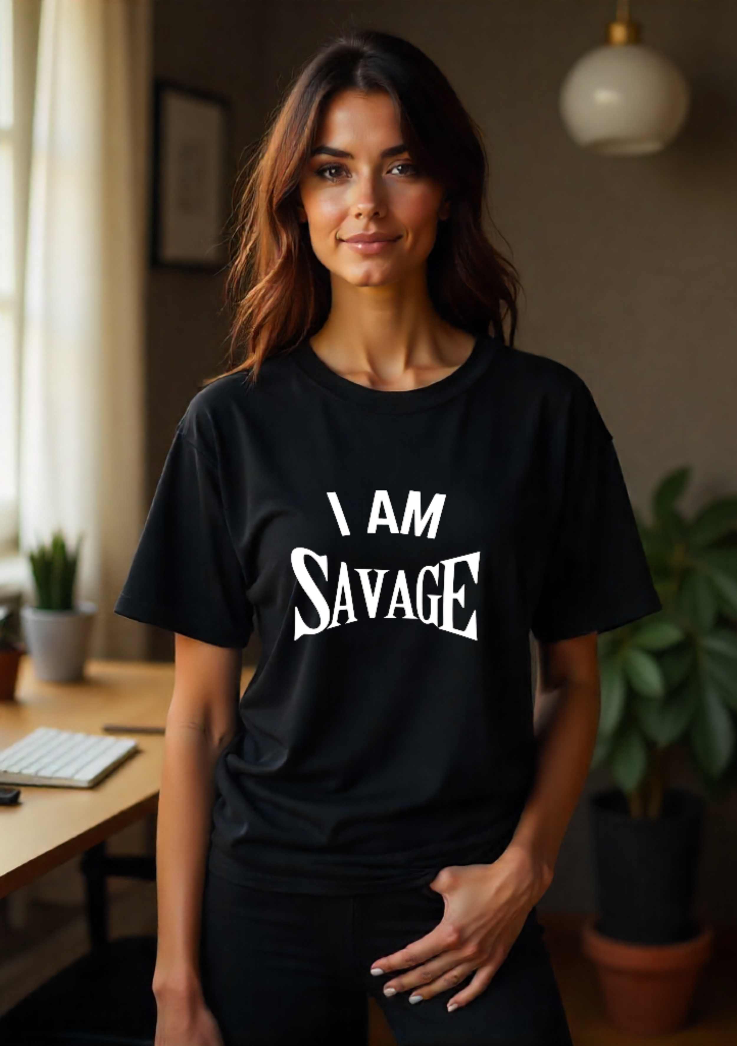 I Am Savage | Casual Elegance | Unisex Oversized T-Shirt