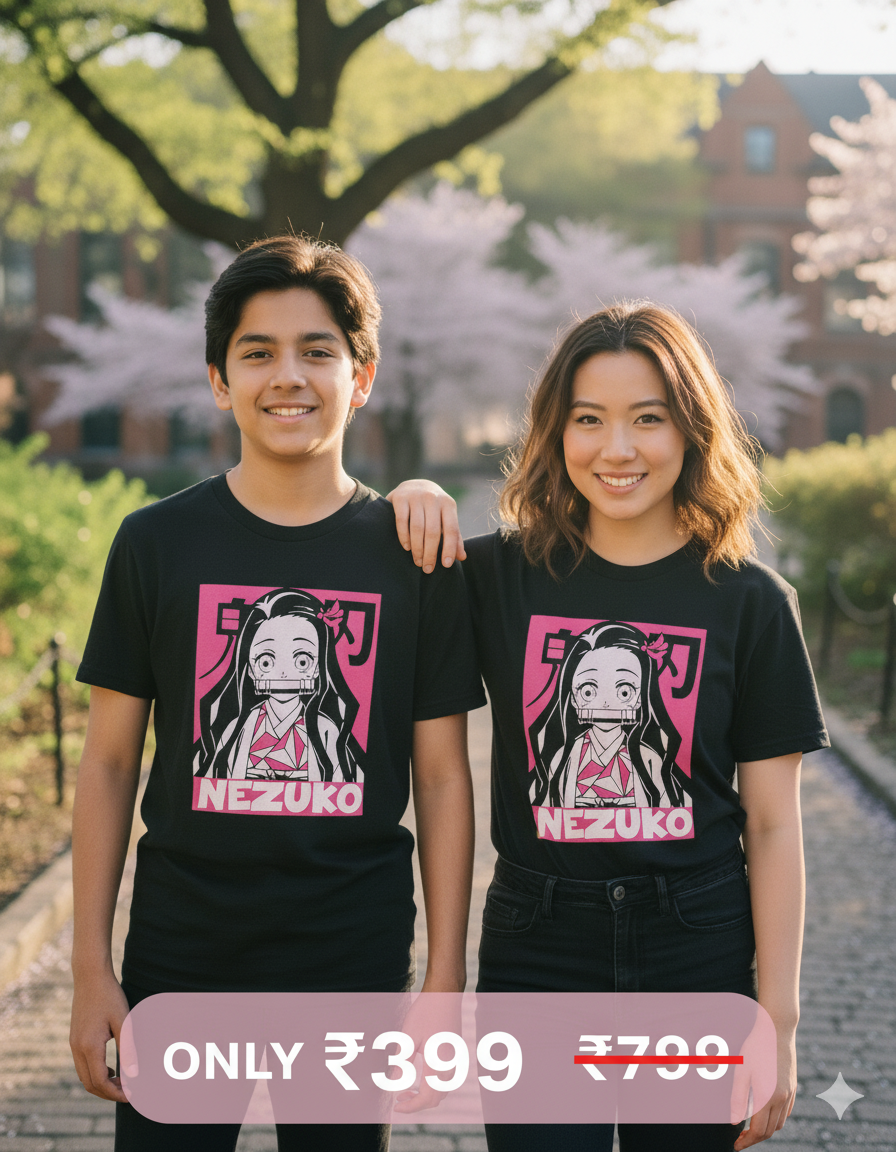 Nezuko V-1 | Demon Slayer | Anime Collection | Casual Elegance | Unisex T-Shirt